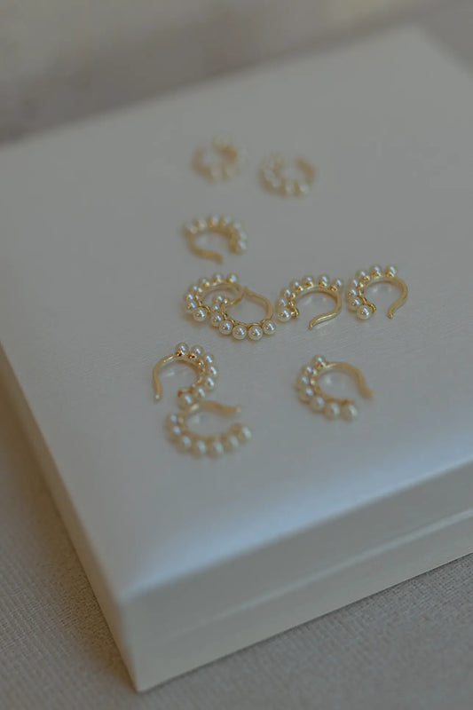 Piercing Fake Pérola Dourado