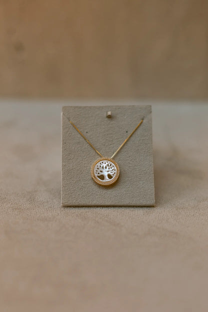 Colar Árvore da Vida Madrepérola Dourado