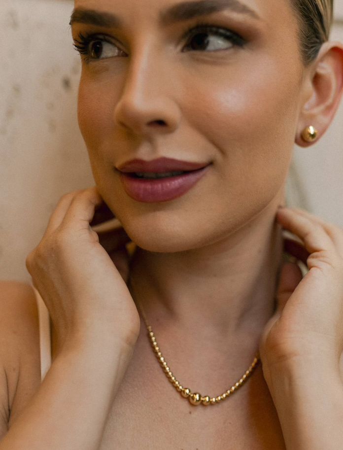 Colar de Bolas Dourado