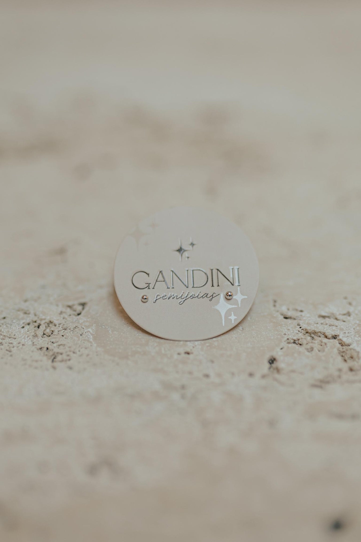 Brinco Mini Bolinha Baby Ródio Branco