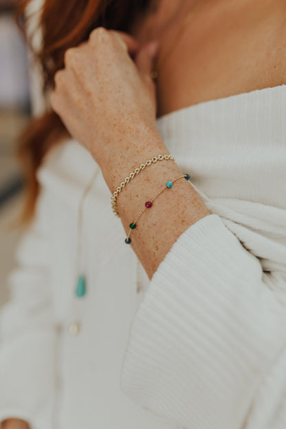 Pulseira Mini Corações Vazado Dourado