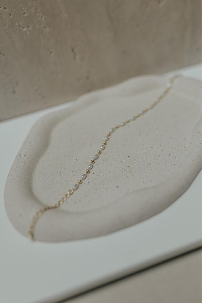 Tornozeleira Pérolas e Bolinhas Dourado