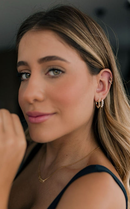 Brinco Argola de Bolinhas Dourado