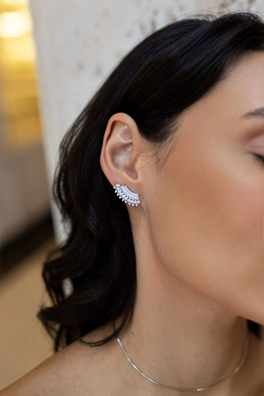 Brinco Mini Ear Cuff Ródio Branco