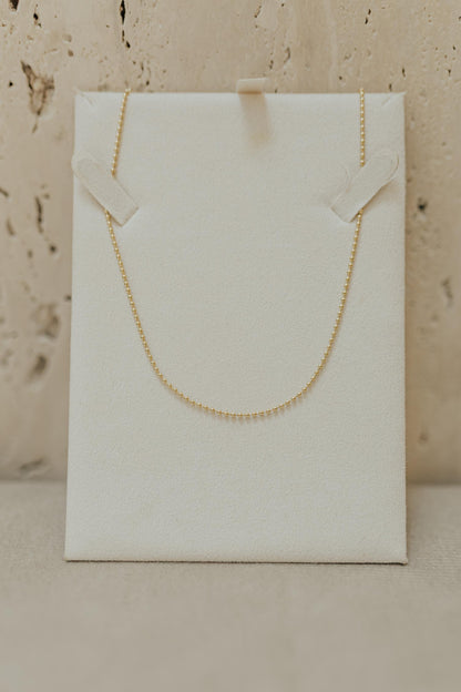 Colar Longo Bolinhas Dourado