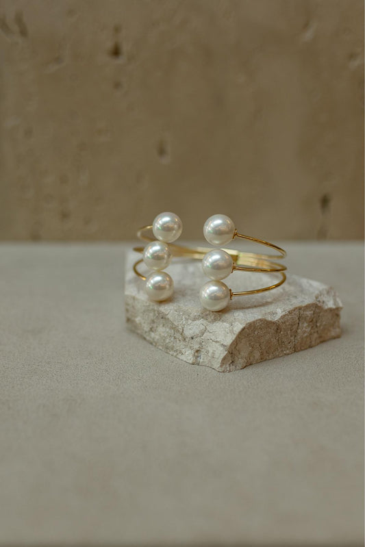 Bracelete Pérolas Dourado