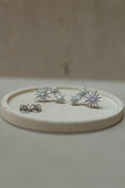 Brinco Ear Cuff Star Ródio Branco