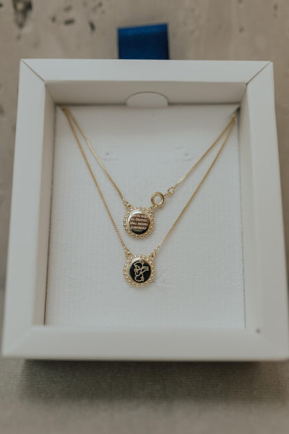 Colar Escapulário Infantil Santo Anjo Dourado