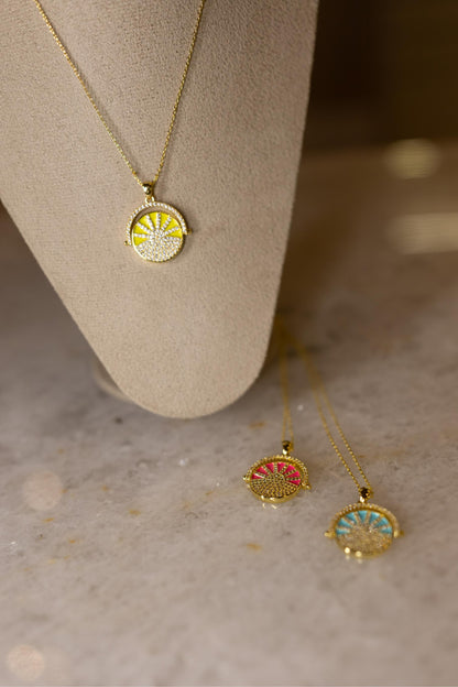 Colar Mandala Giratória Dourado