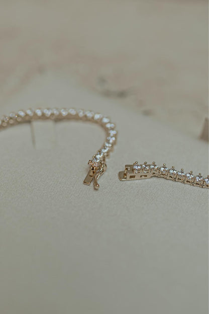 Colar Riviera 3mm 45cm Dourado