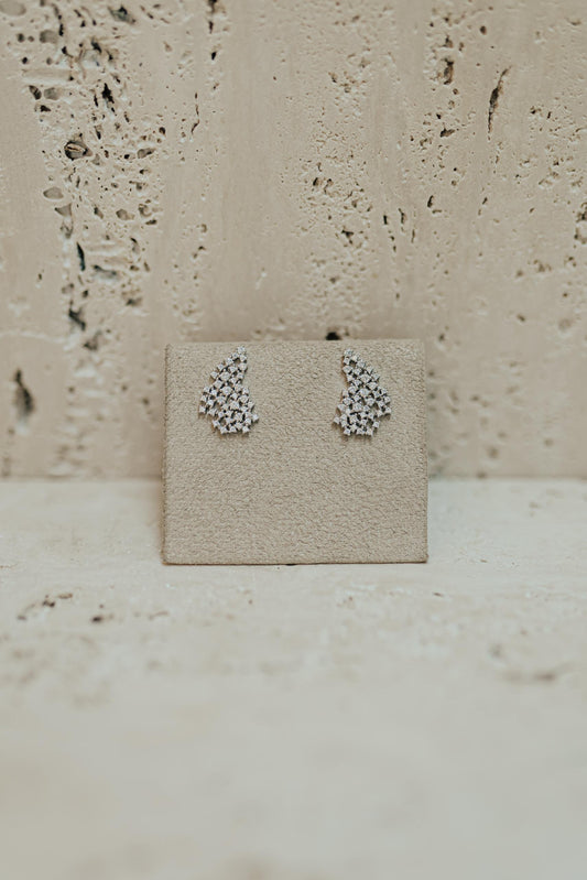 Brinco Ear Cuff Asas Prata 925 Ródio Branco