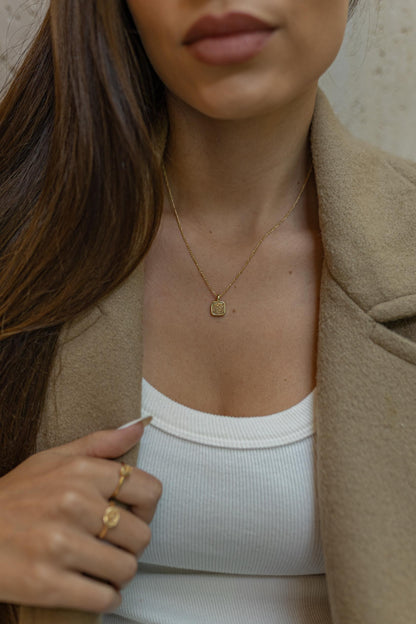 Conjunto Square Drusa Dourado