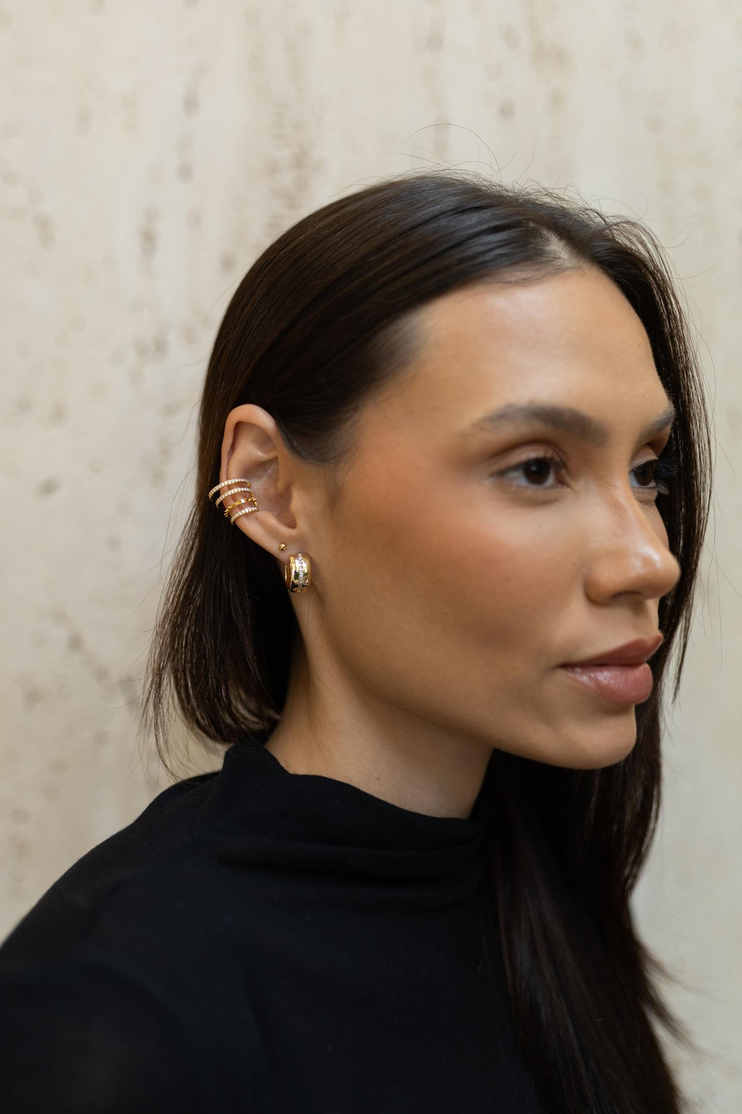 Piercing Fake 4 Fileiras Dourado