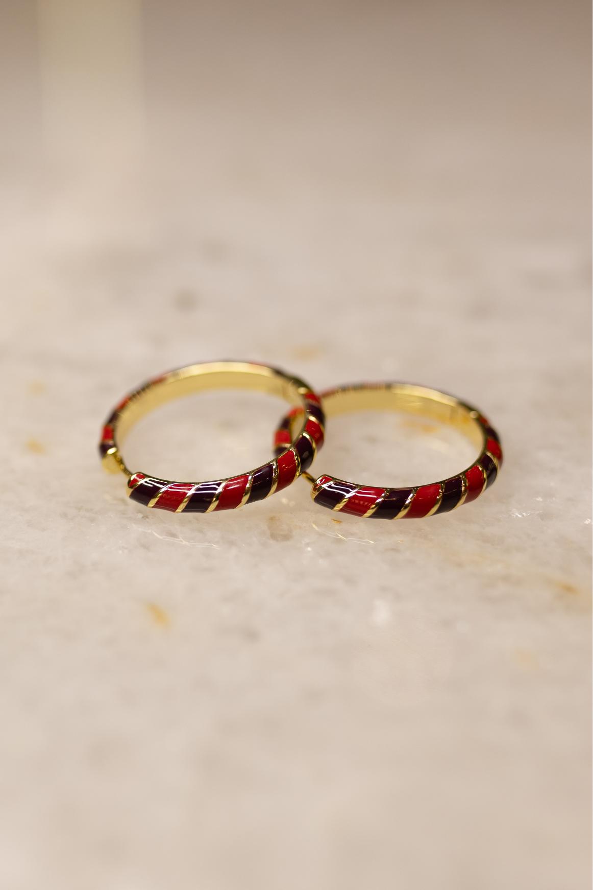 Brinco Argola Bicolor Dourado