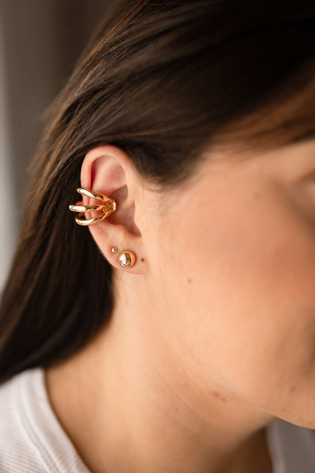 Brinco Mini Bolinha Baby Dourado