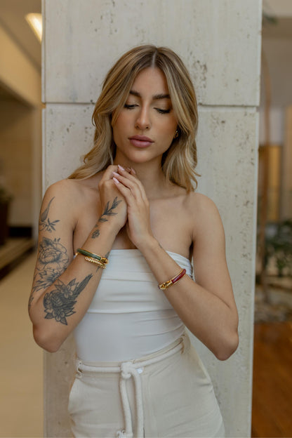 Bracelete Marsala Dourado