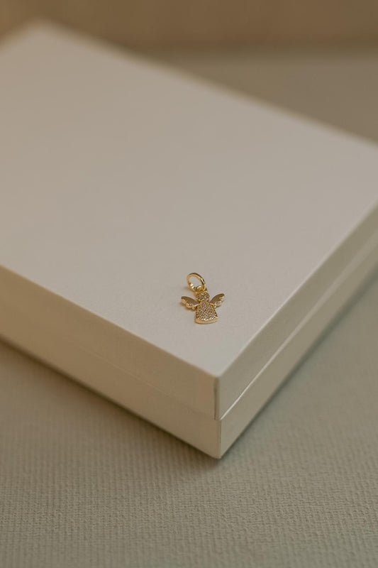 Pingente Anjo da Guarda  Cravejado Dourado