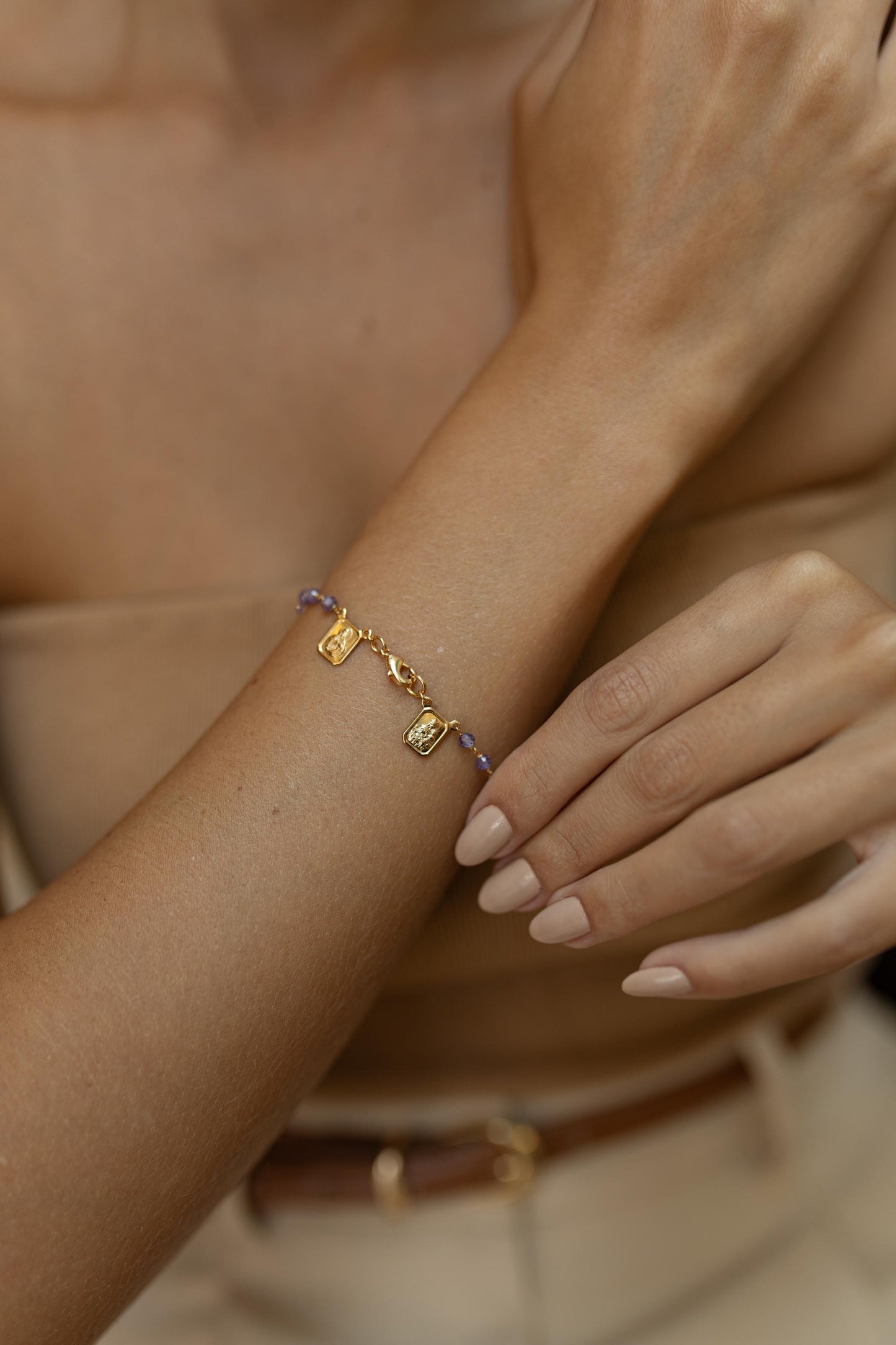 Pulseira de Escapulário Tradicional Dourado