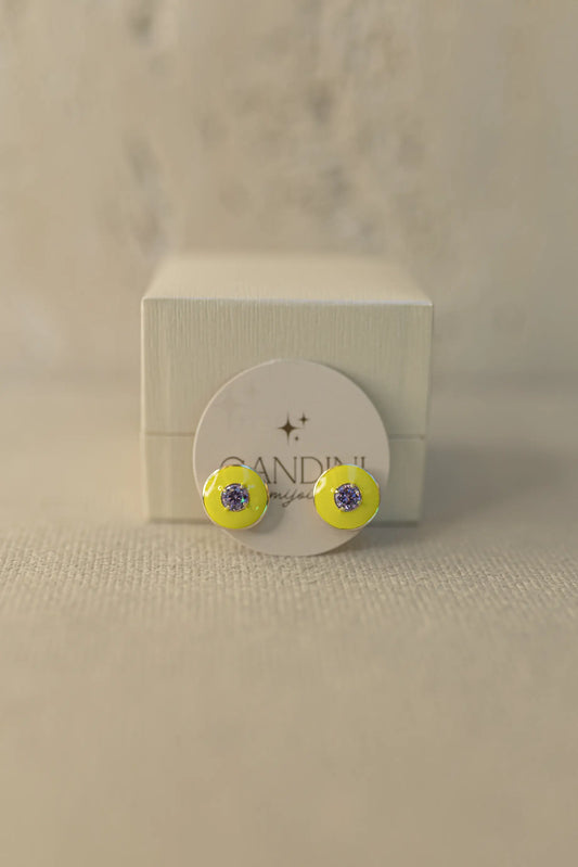 Brinco Rainbow Esmaltado Dourado