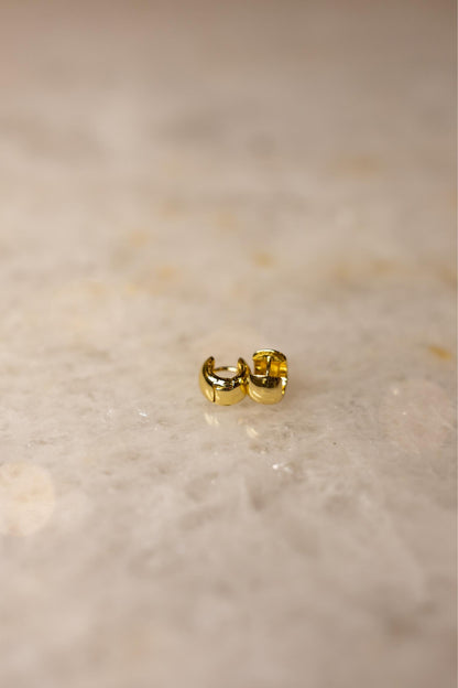 Brinco Argola 7mm Liso P Dourado