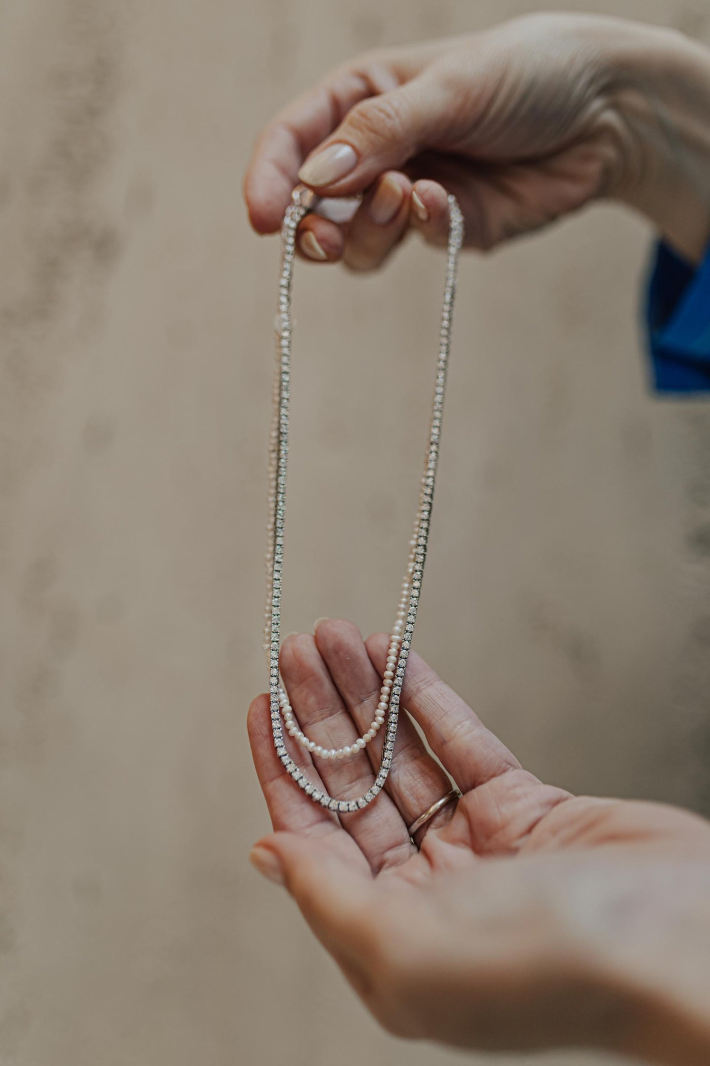 Colar Mini Pérola de Água Doce Prata 925 Ródio Branco