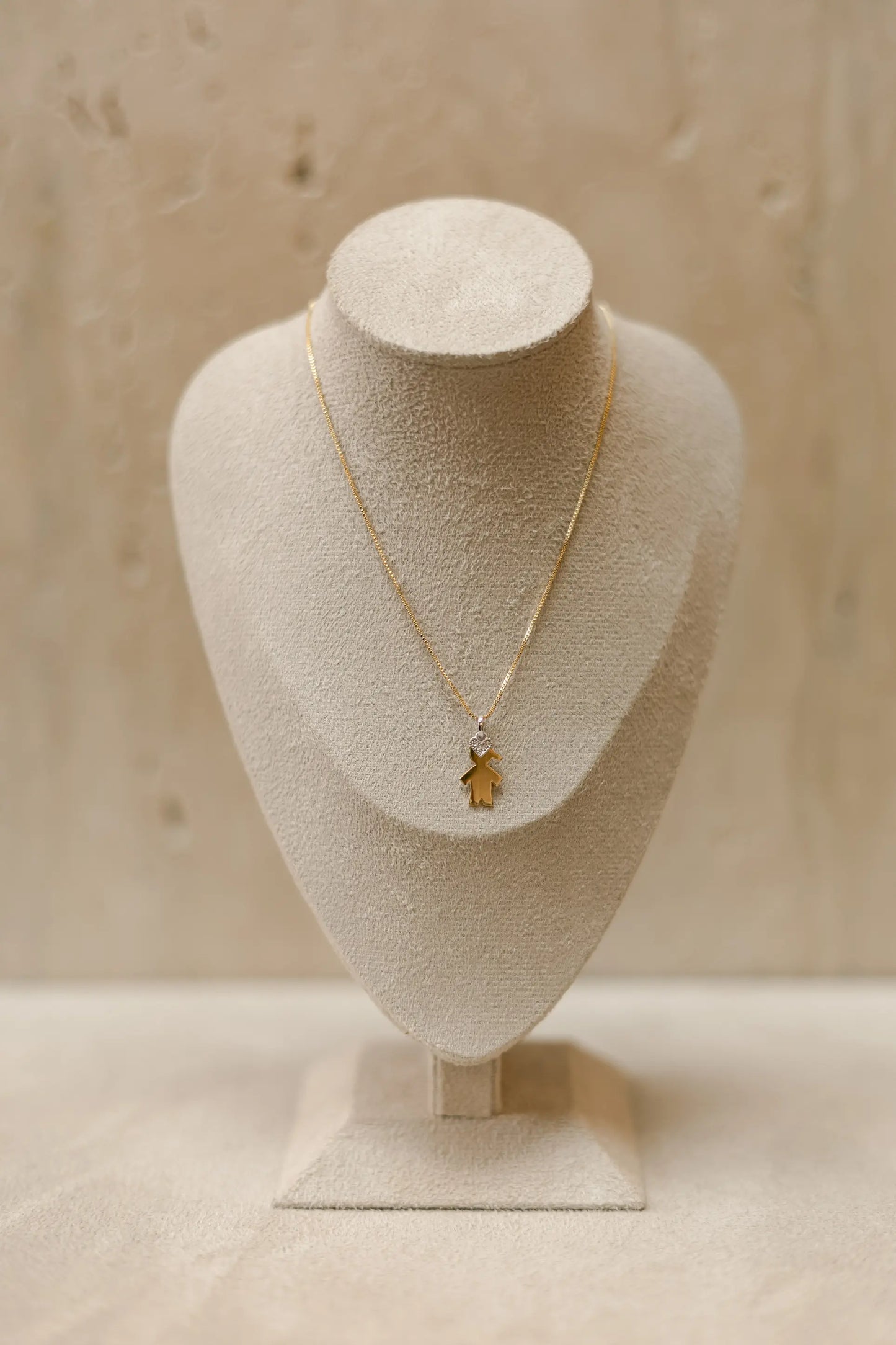 Colar Filhos Com Coração Cravejado Dourado