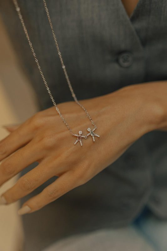 Colar Filho Cravejado com Ponto de Luz Ródio Branco