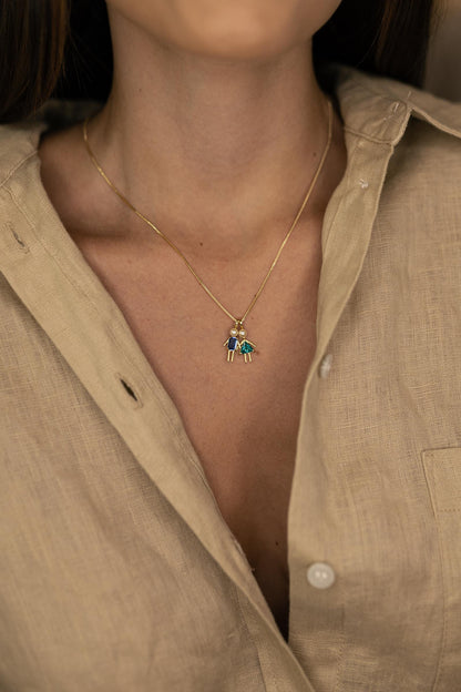 Colar Filhos com Pérolas Dourado