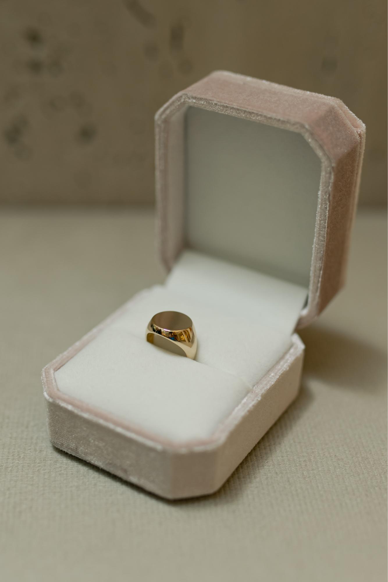 Anel Ajustável Liso Redondo Dourado