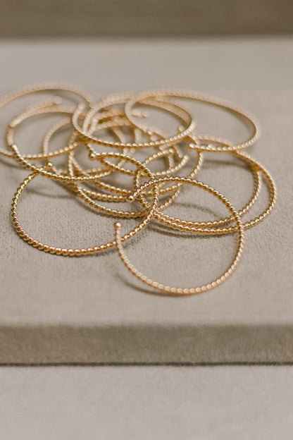 Bracelete Torcido Slim Dourado