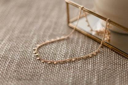 Choker Bolinhas Achatadas Dourado