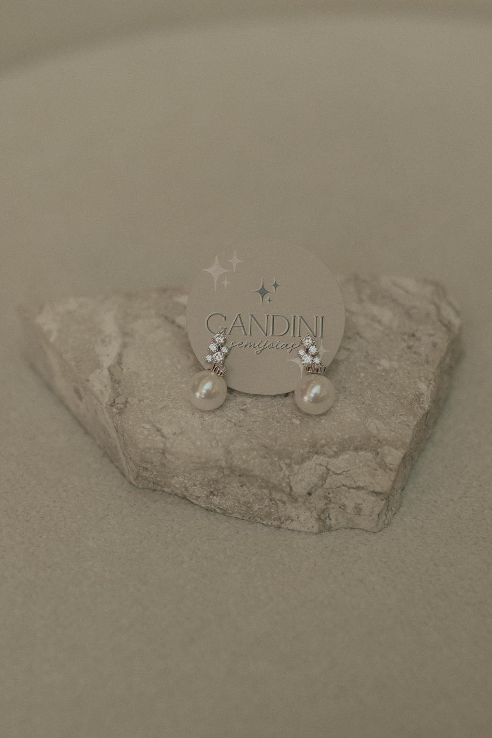 Brinco Mini Constelação Ródio Branco