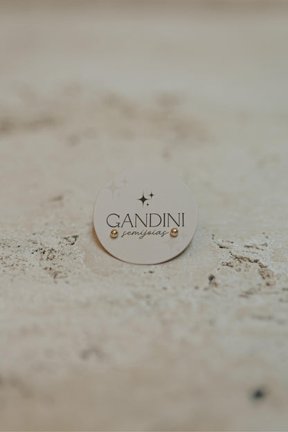 Brinco de Bolinha Baby Dourado