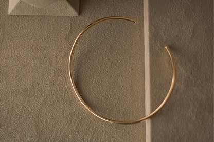 Choker Aro Tubo Liso Dourado