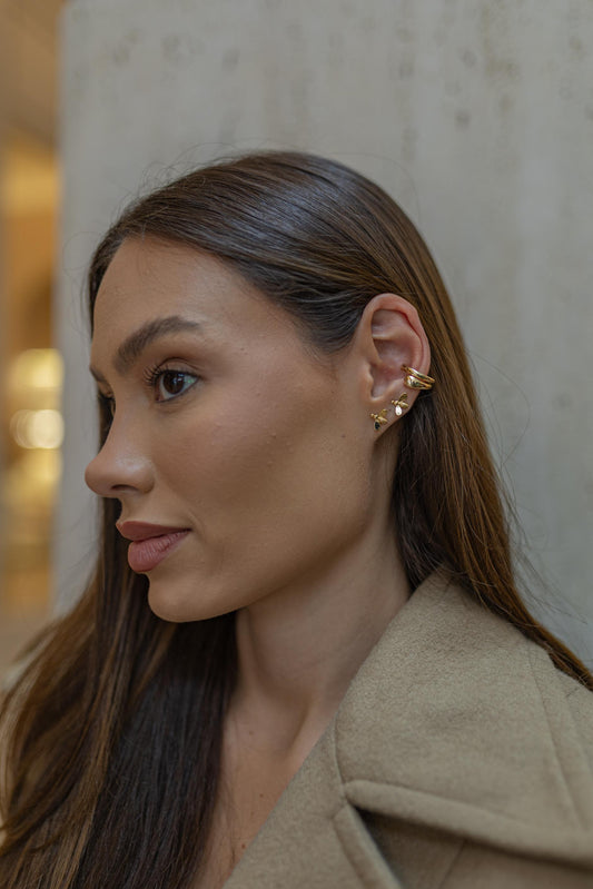 Piercing Fake Tubo Duplo Dourado