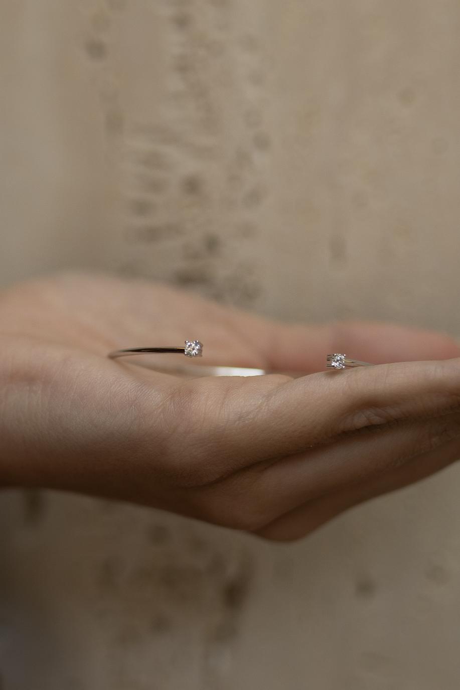 Bracelete Pontos de Luz Moisssanite Prata 925 Ródio Branco