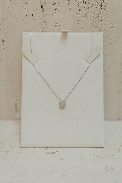 Colar Redondo Ponto de Luz Cravejado Prata 925 Ródio Branco