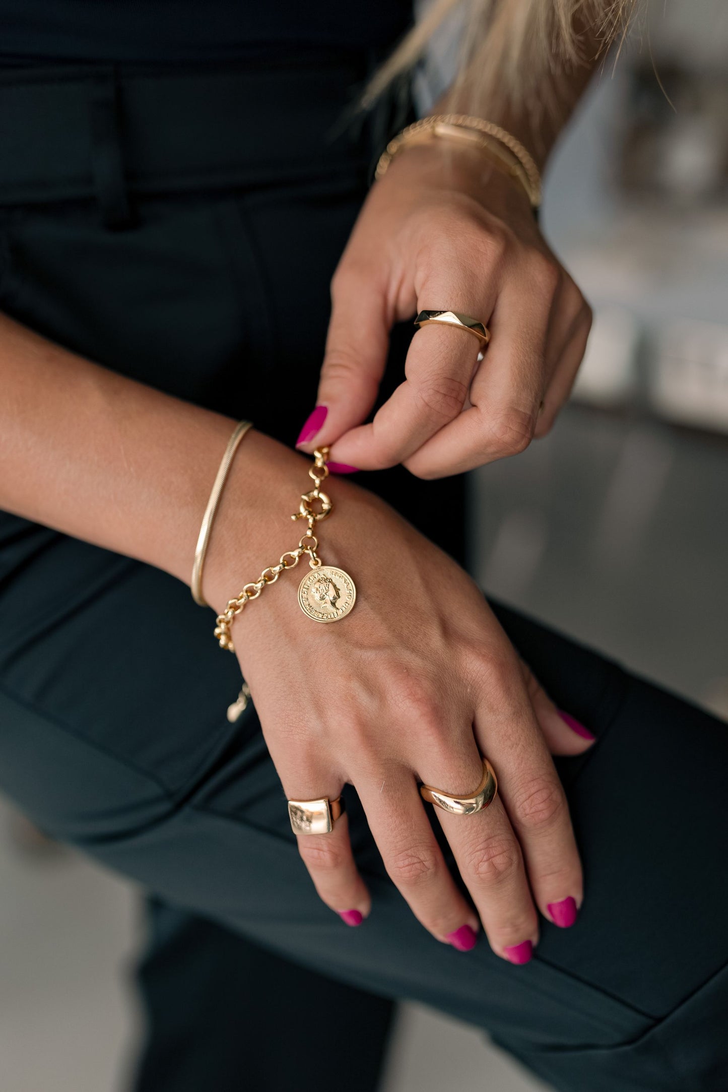Pulseira Snake 3mm Dourado