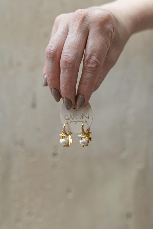 Brinco Argola Pingentes Dourado