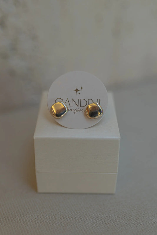 Brinco Orgânico Liso Dourado G