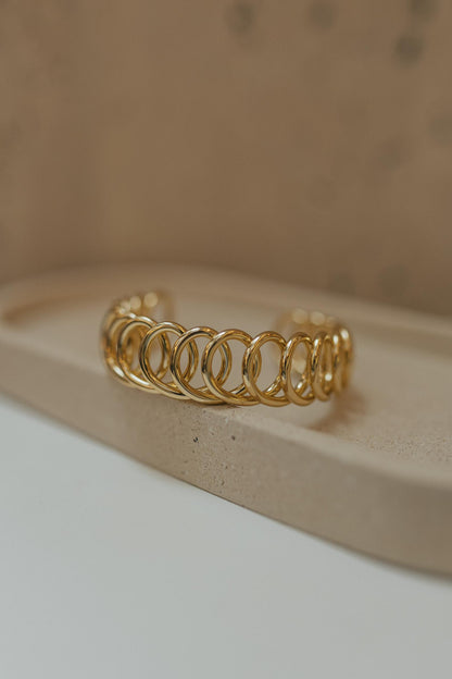 Bracelete Entrelaçado Dourado