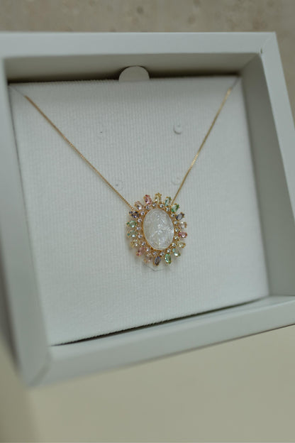 Colar Madrepérola Rainbow Dourado