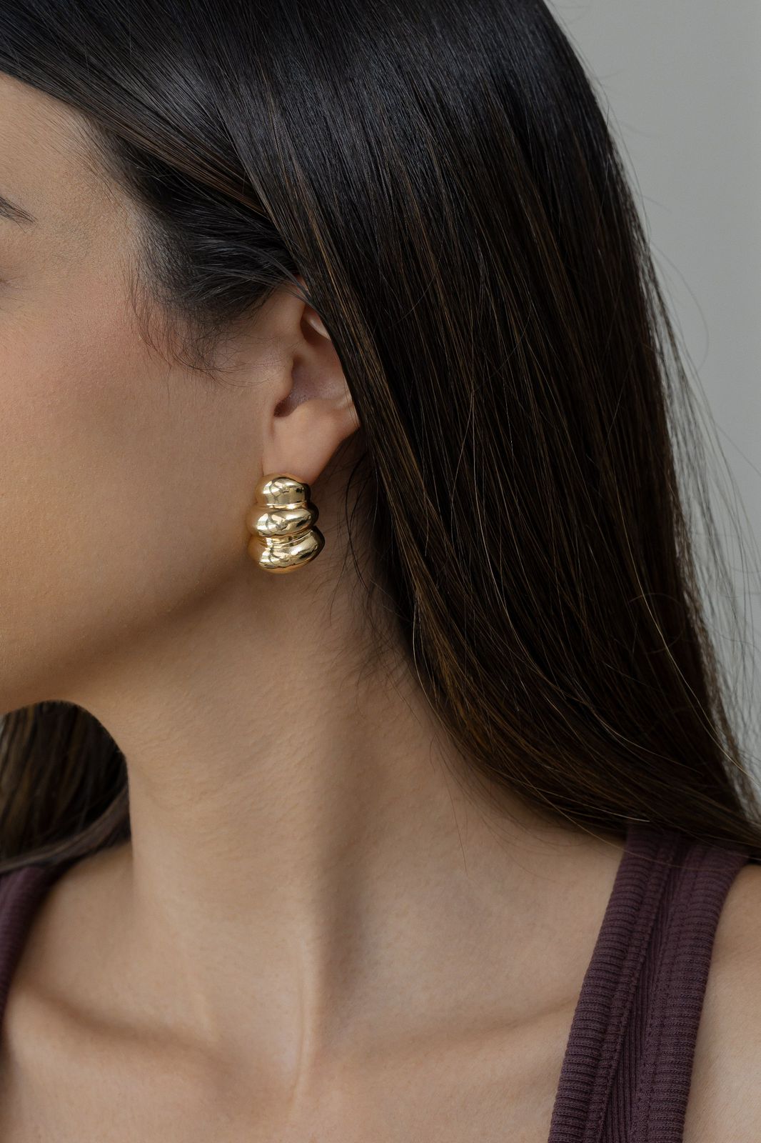 Brinco Gomos Eletroformação Dourado