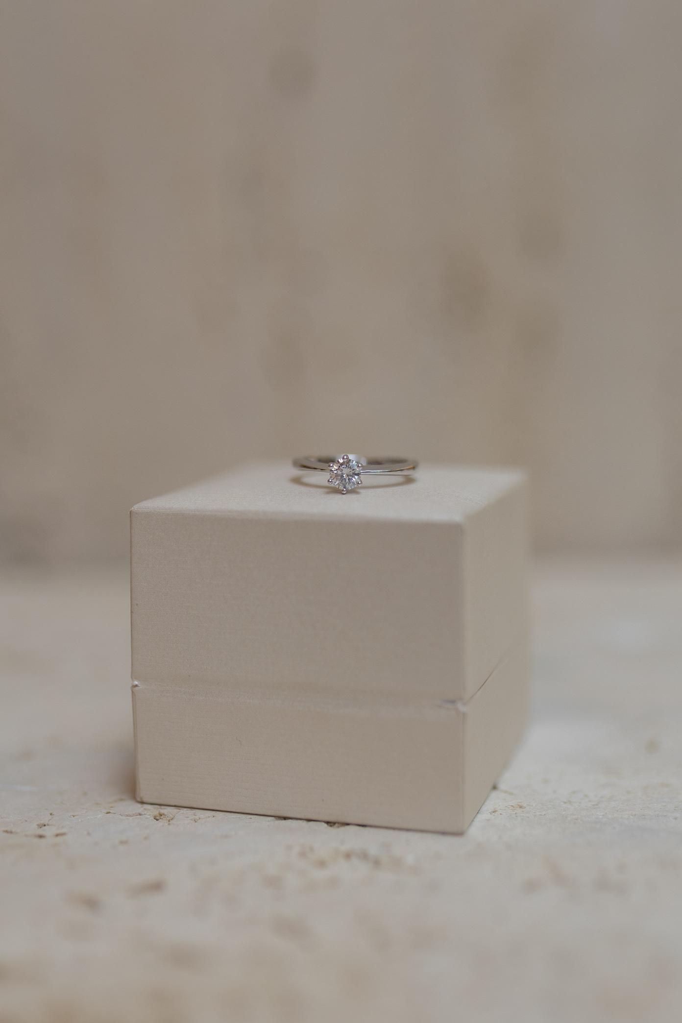 Anel Solitário 5mm Moissanite Prata 925 Ródio Branco