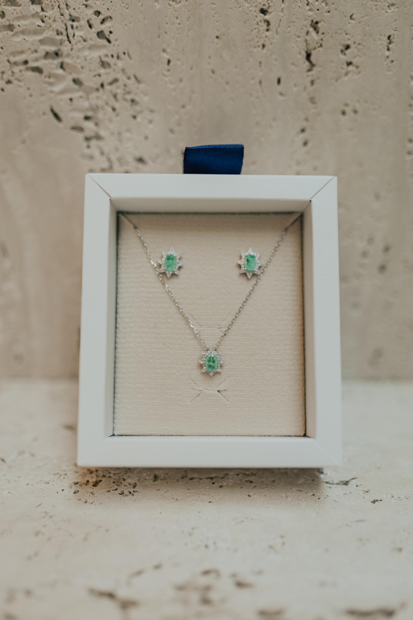 Colar Esmeralda Paraíba Fusion Prata 925 Ródio Branco