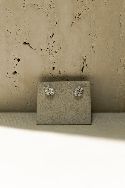 Brinco Mini Ear Cuff Navete Ródio Branco