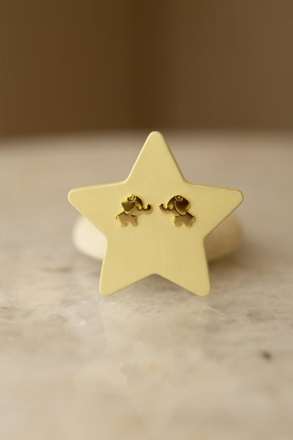 Brinco Infantil Elefantinho Dourado