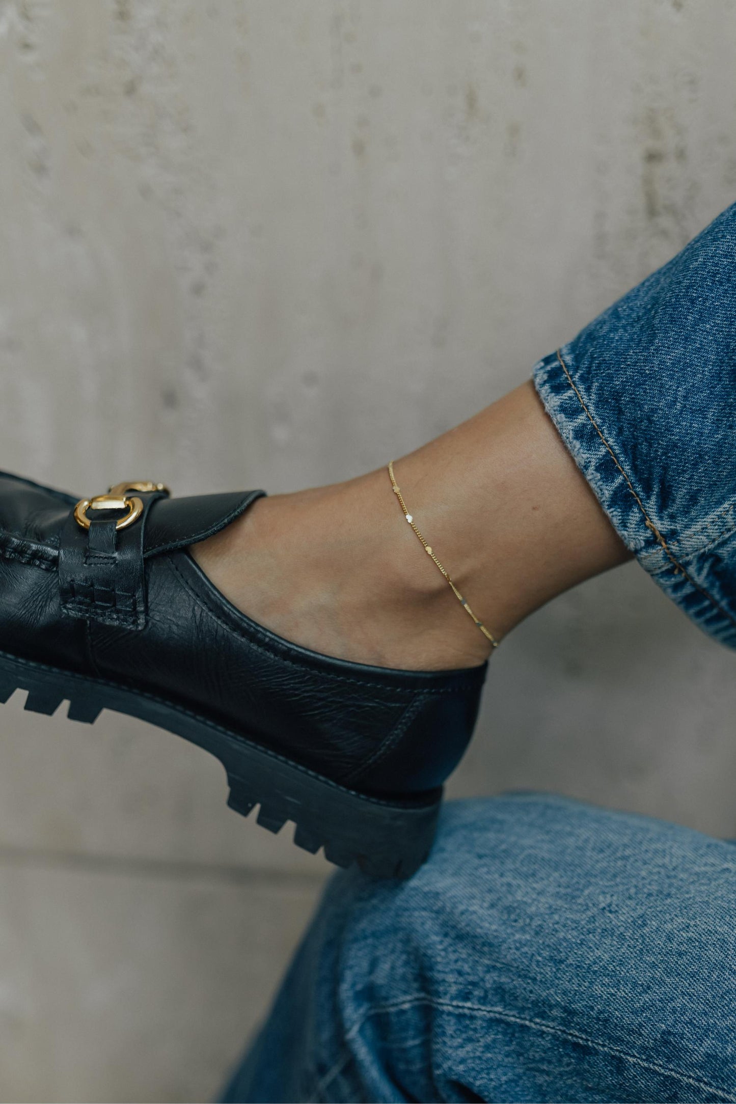 Tornozeleira Mini Corações Dourado