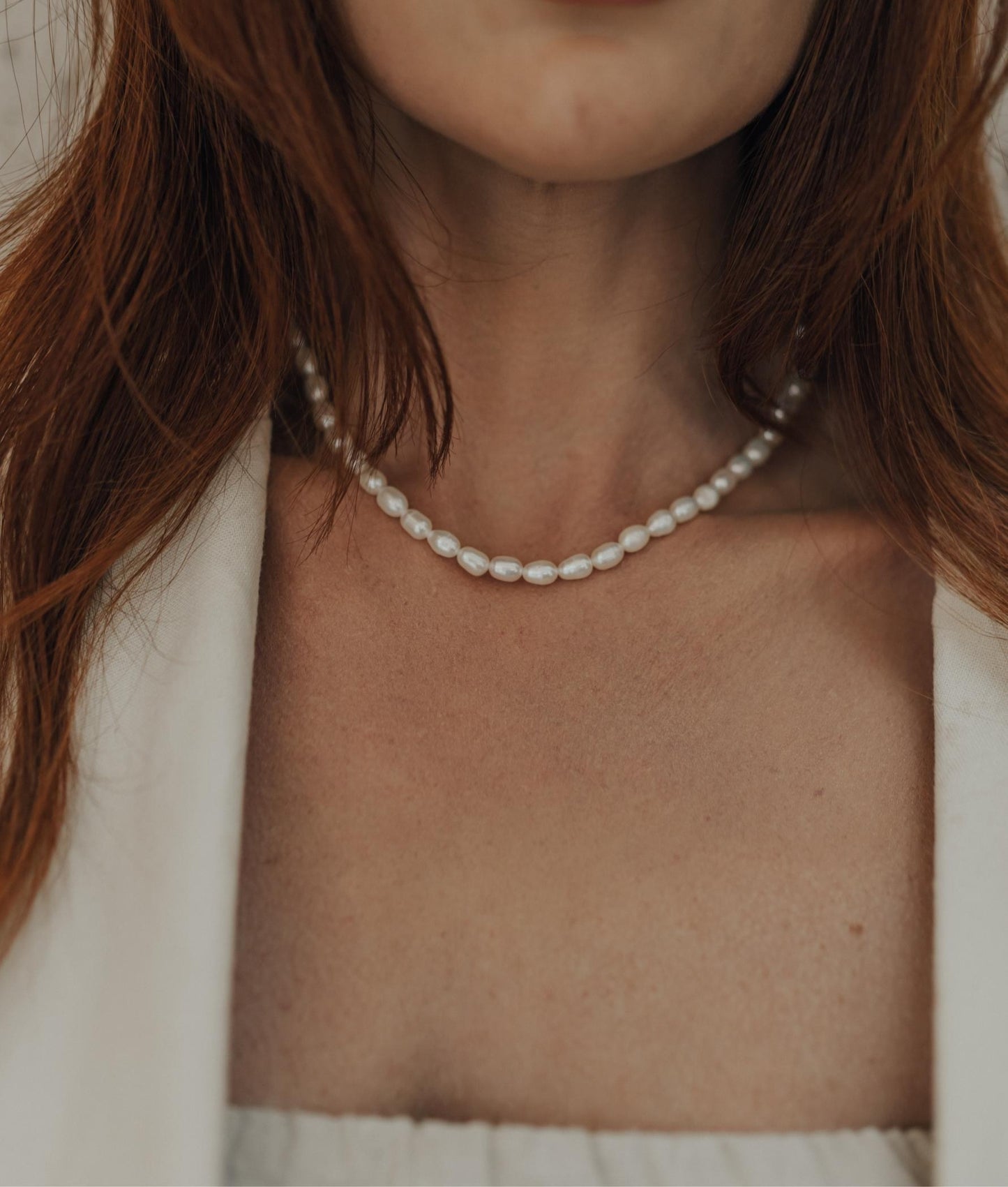 Colar Pérola de Água Doce Dourado