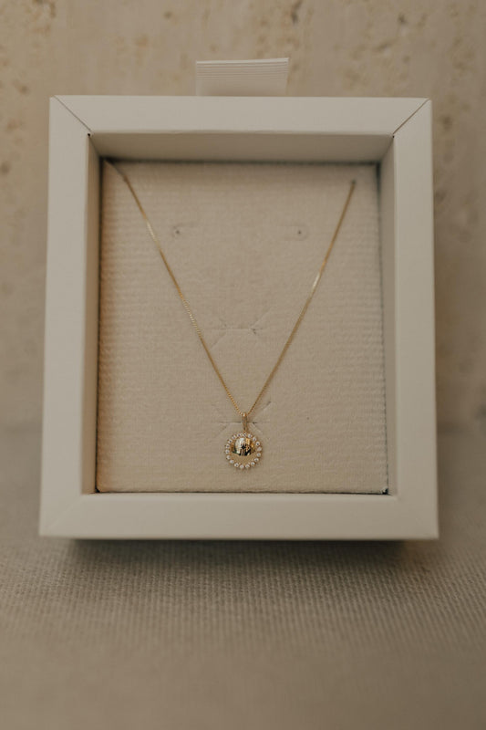 Colar Espírito Santo Zircônias Dourado